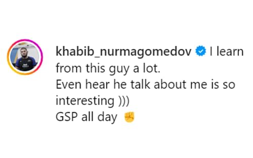 Khabib Nurmagomedov's response