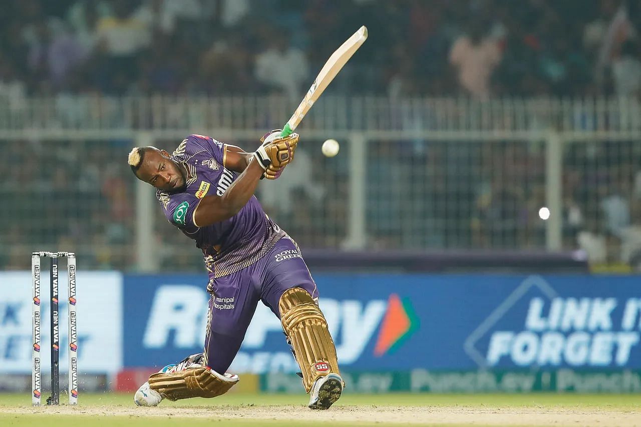 आंद्रे रसेल अपनी विस्फोटक बल्लेबाजी के दौरान (Photo Credit - IPLT20)