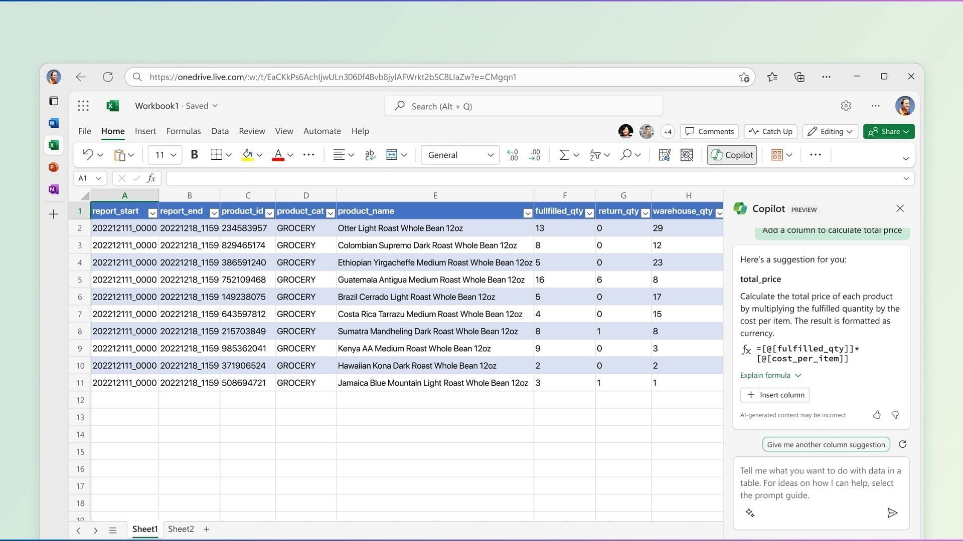 Copilot on Excel and PowerBI allows users to perform extensive data analysis with ease (Image via Microsoft)