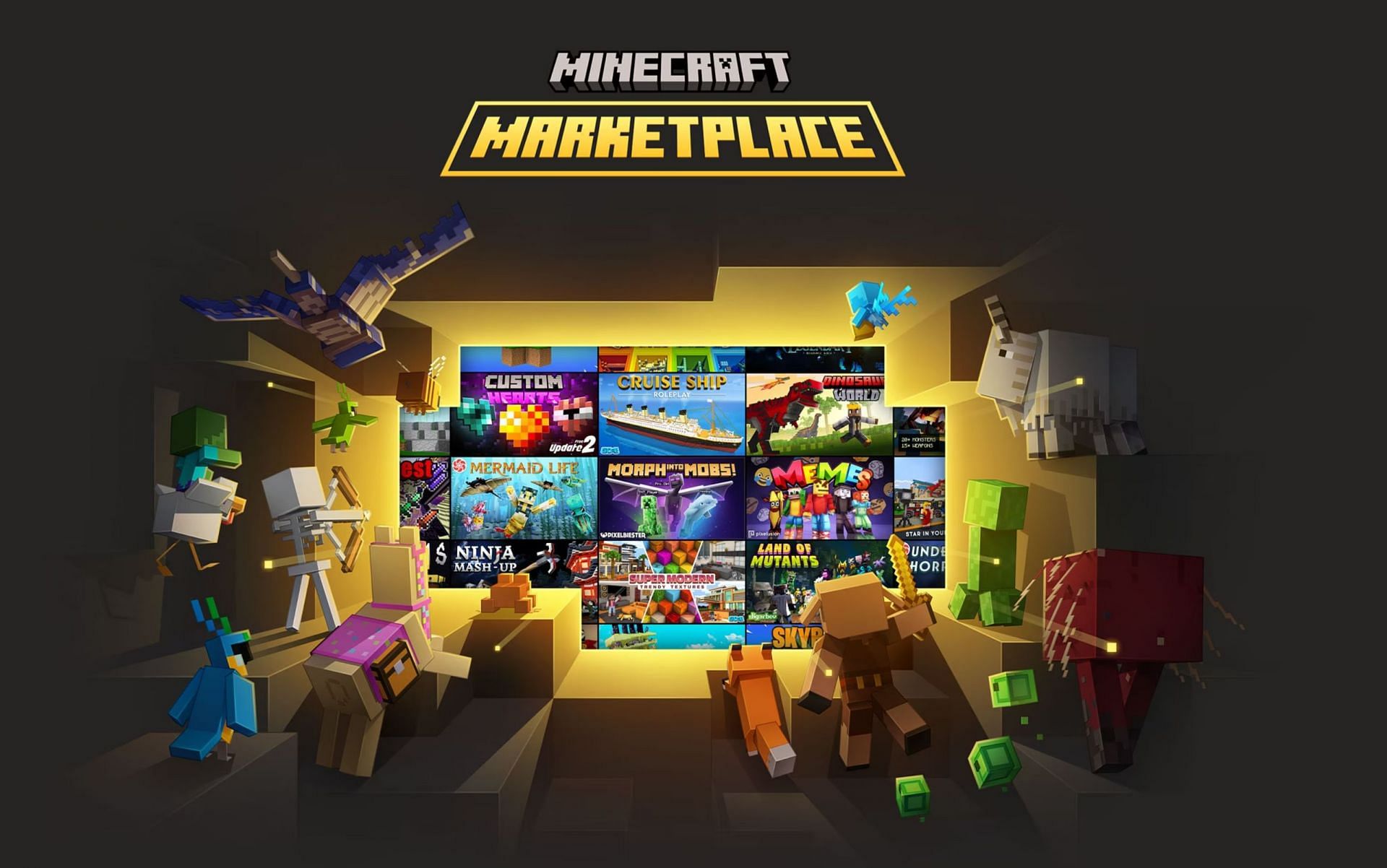 The Minecraft Marketplace Pass is bringing a new way to engage with custom content (Image via Mojang)