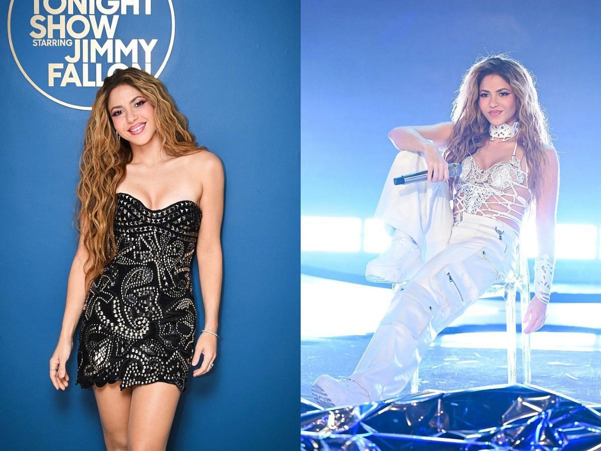Shakira&rsquo;s look for the Jimmy Fallon The Tonight Show (Image via @fallontonight/Instagram)