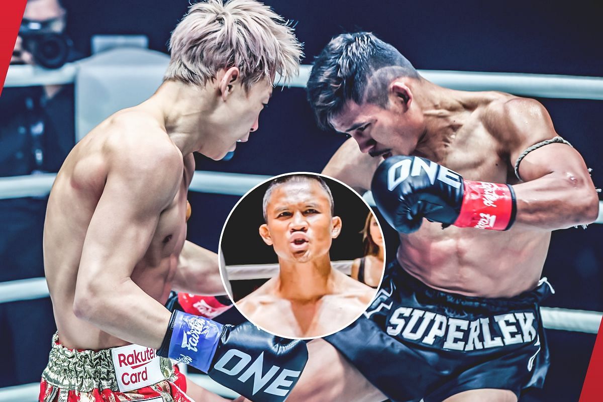 (left) Takeru Segawa, (middle) Buakaw Banchamek, and (right) Superlek Kiatmoo9