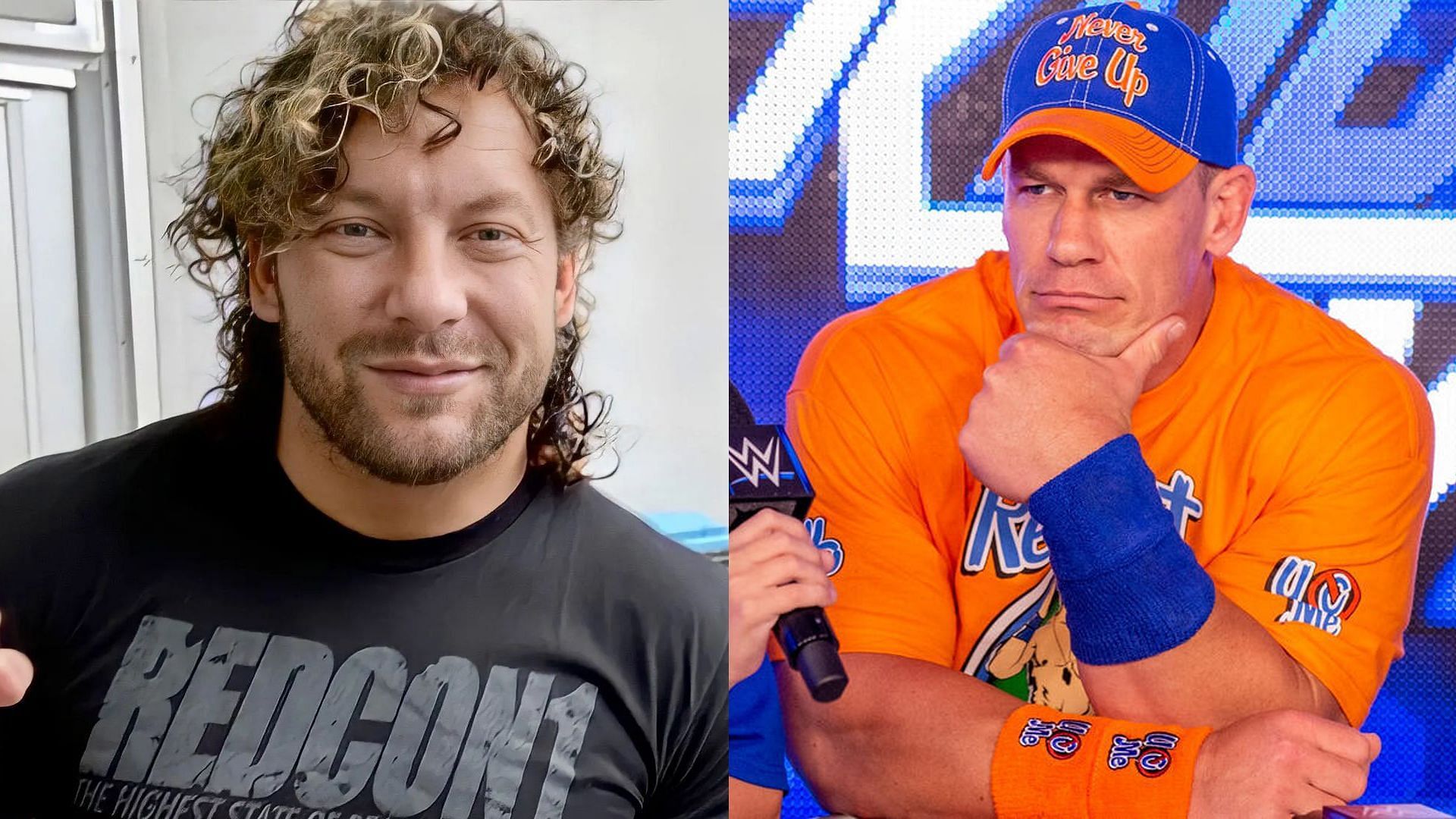 Omega and Cena share a mutual respect (image credits: Kenny Omega on Instagram; WWE.com)