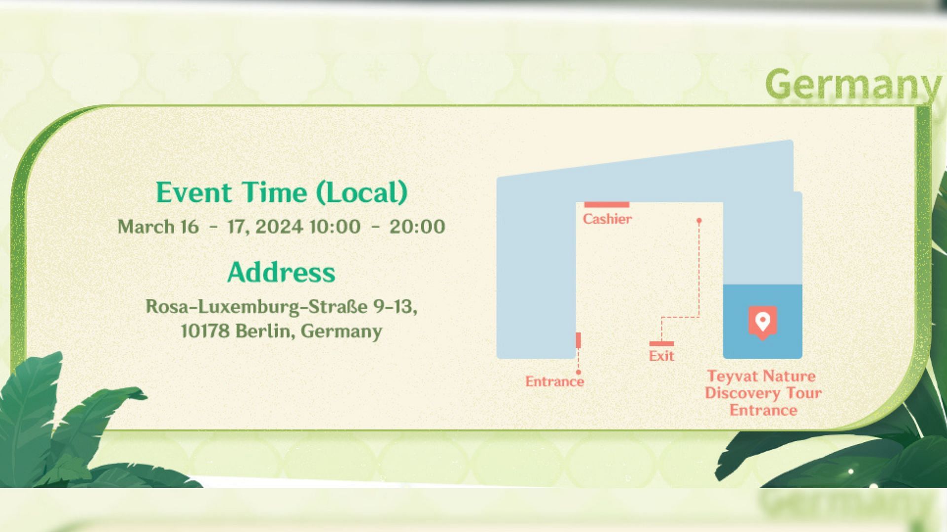 Germany event time and address (Image via HoYoverse)