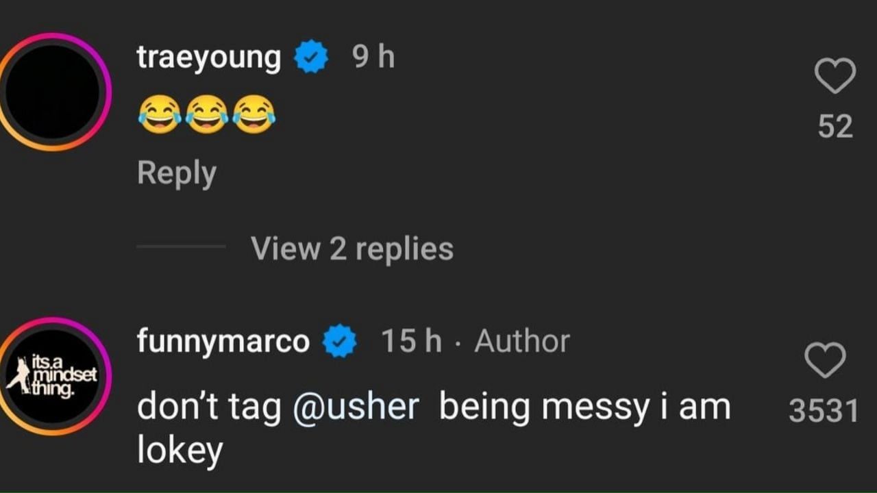 Trae Young reacted to Funny Marco&#039;s post