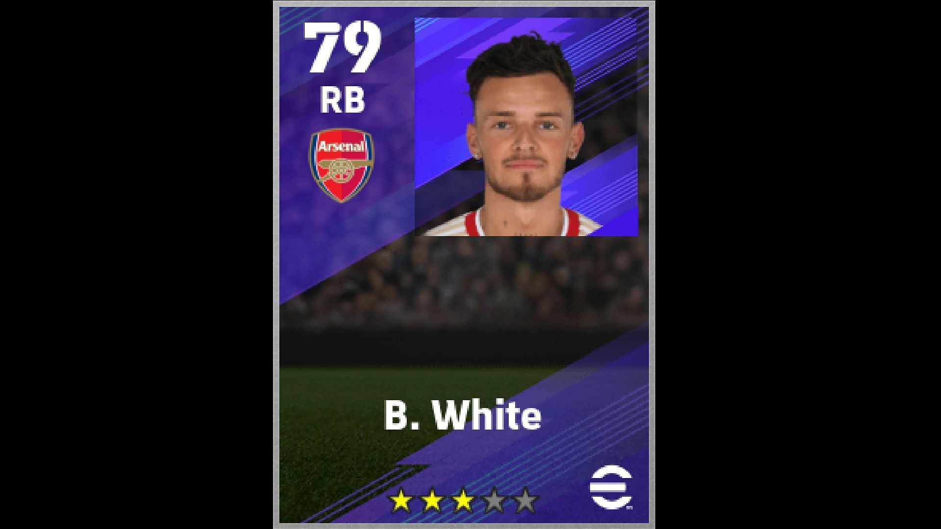 Ben White is an amazing Right Back in eFootball (Image via Konami)