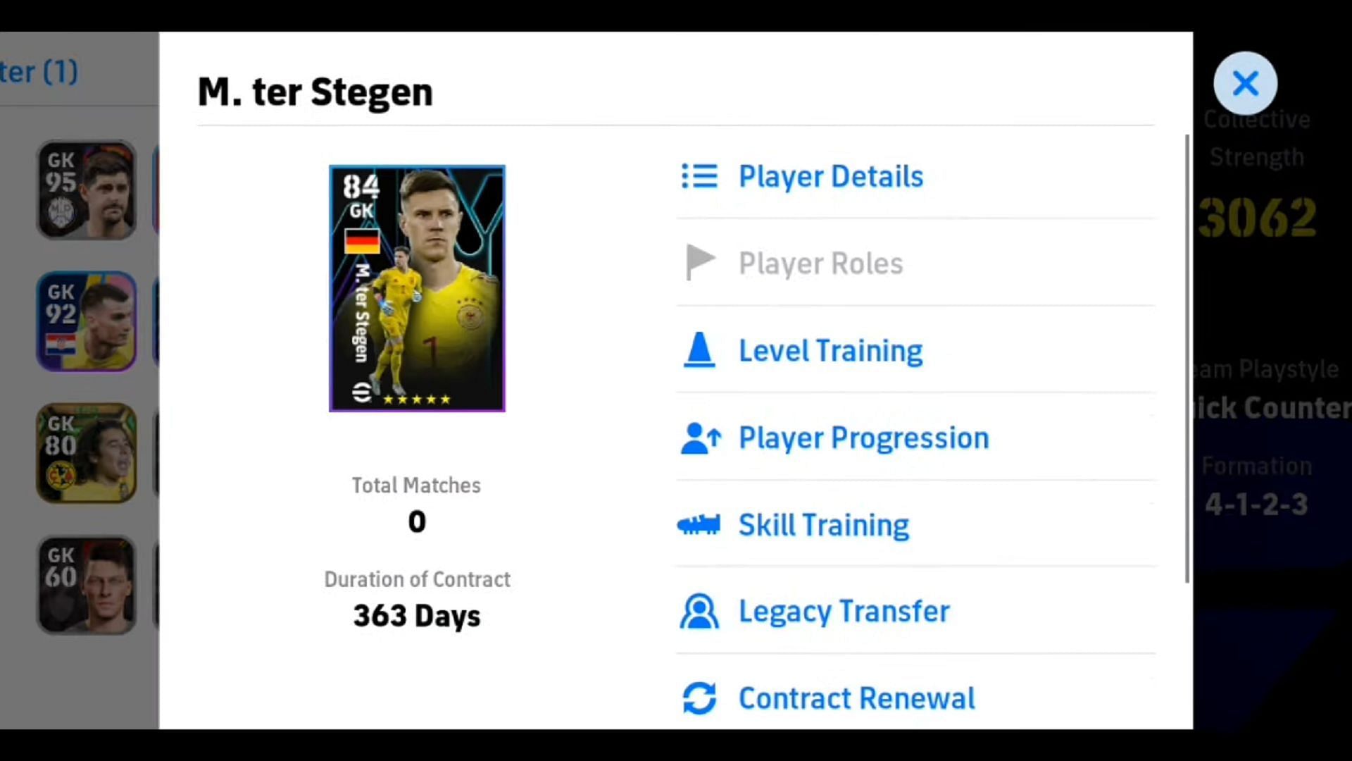 Marc-Andr&eacute; ter Stegen has amazing stats (Image via Konami)