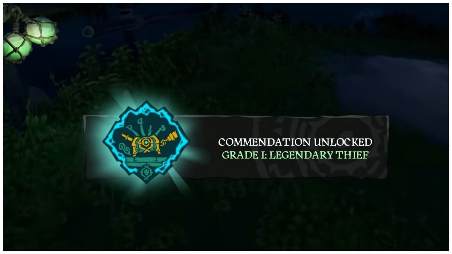 Legendary Thief commendation in Sea of Thieves (Image via Rare/ PhuzzyBond on YouTube)