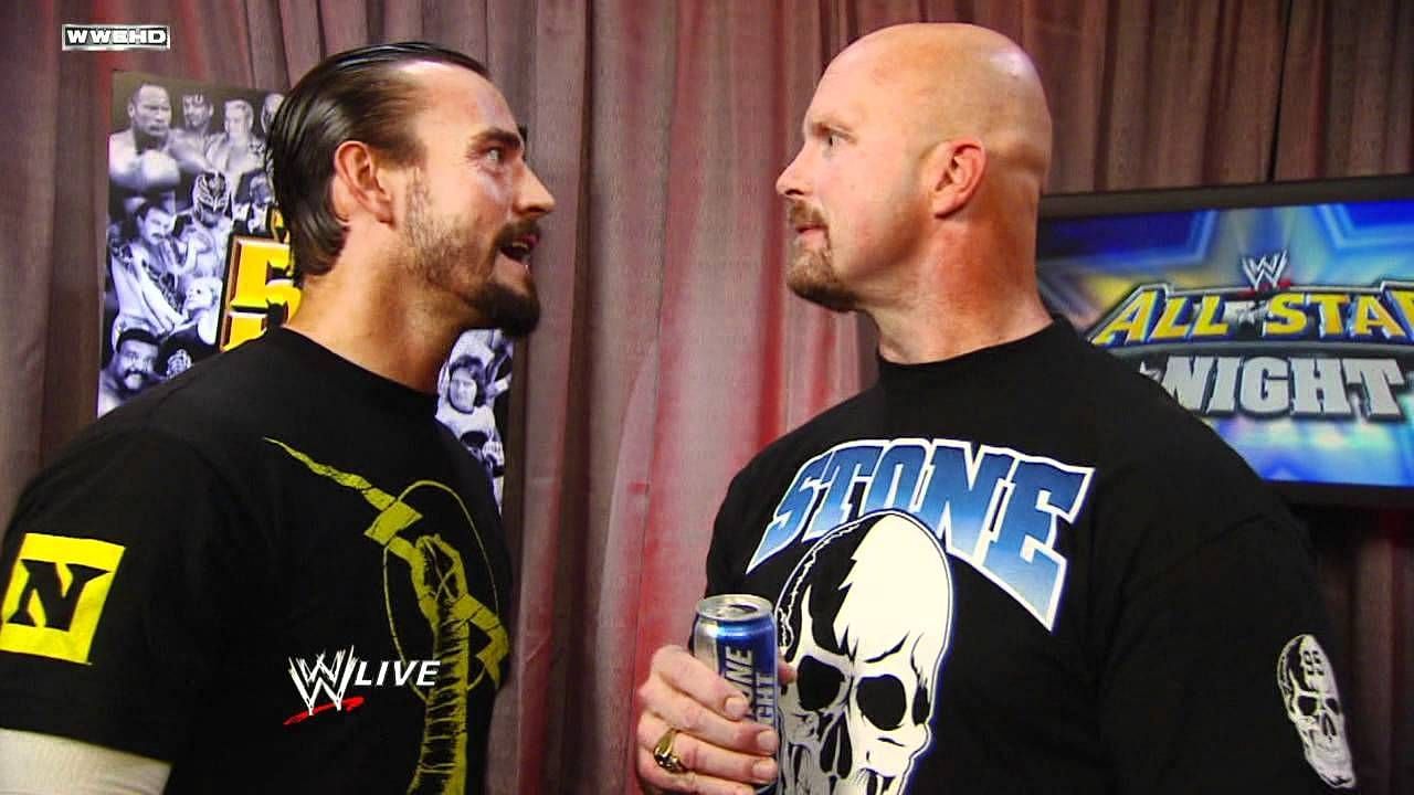 CM Punk confronts Stone Cold Steve Austin (Image via WWE on YouTube)