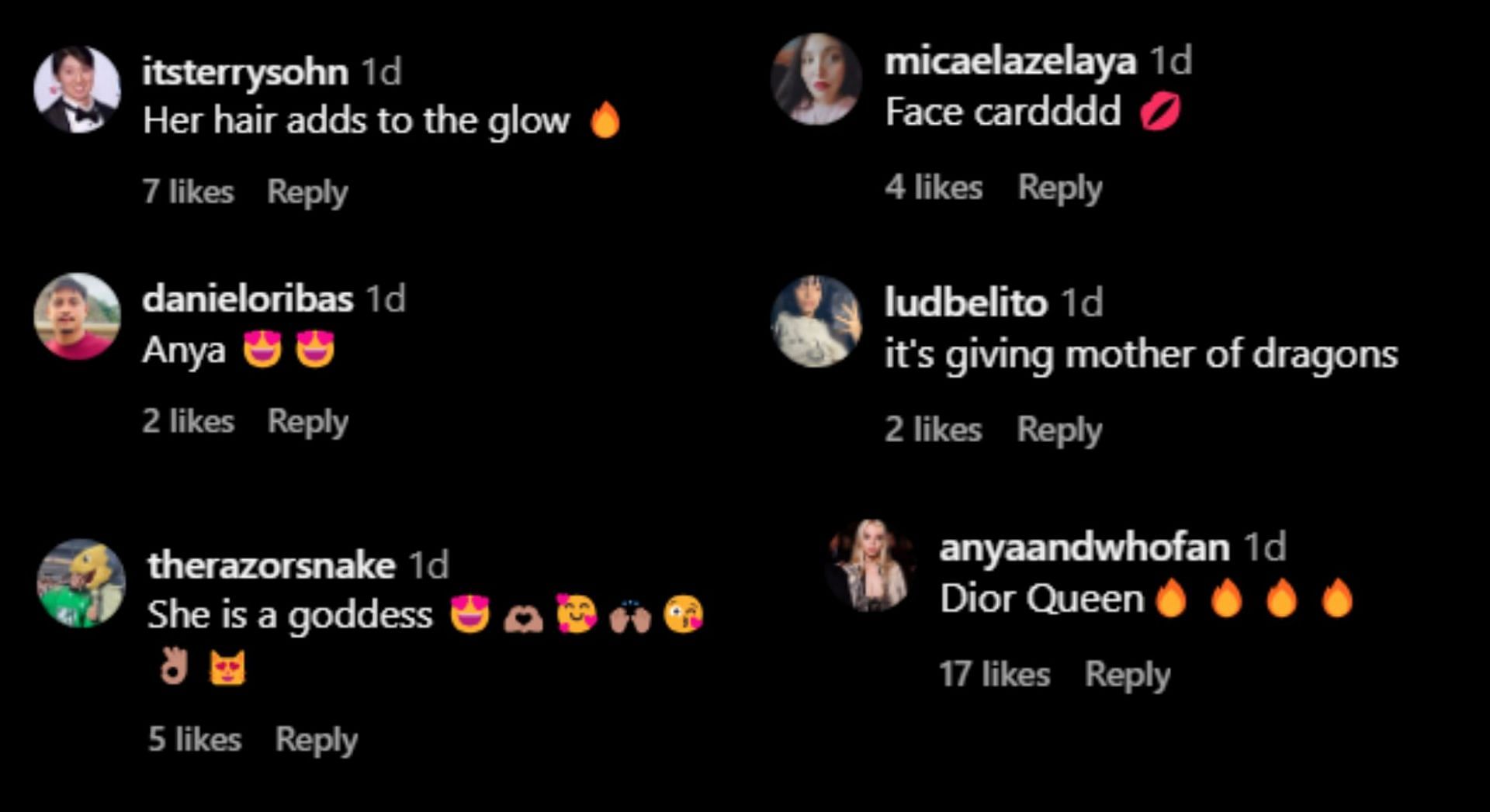 Fans react to Anya&#039;s appearance in Dior&#039;s new campaign (Image via Instagram)