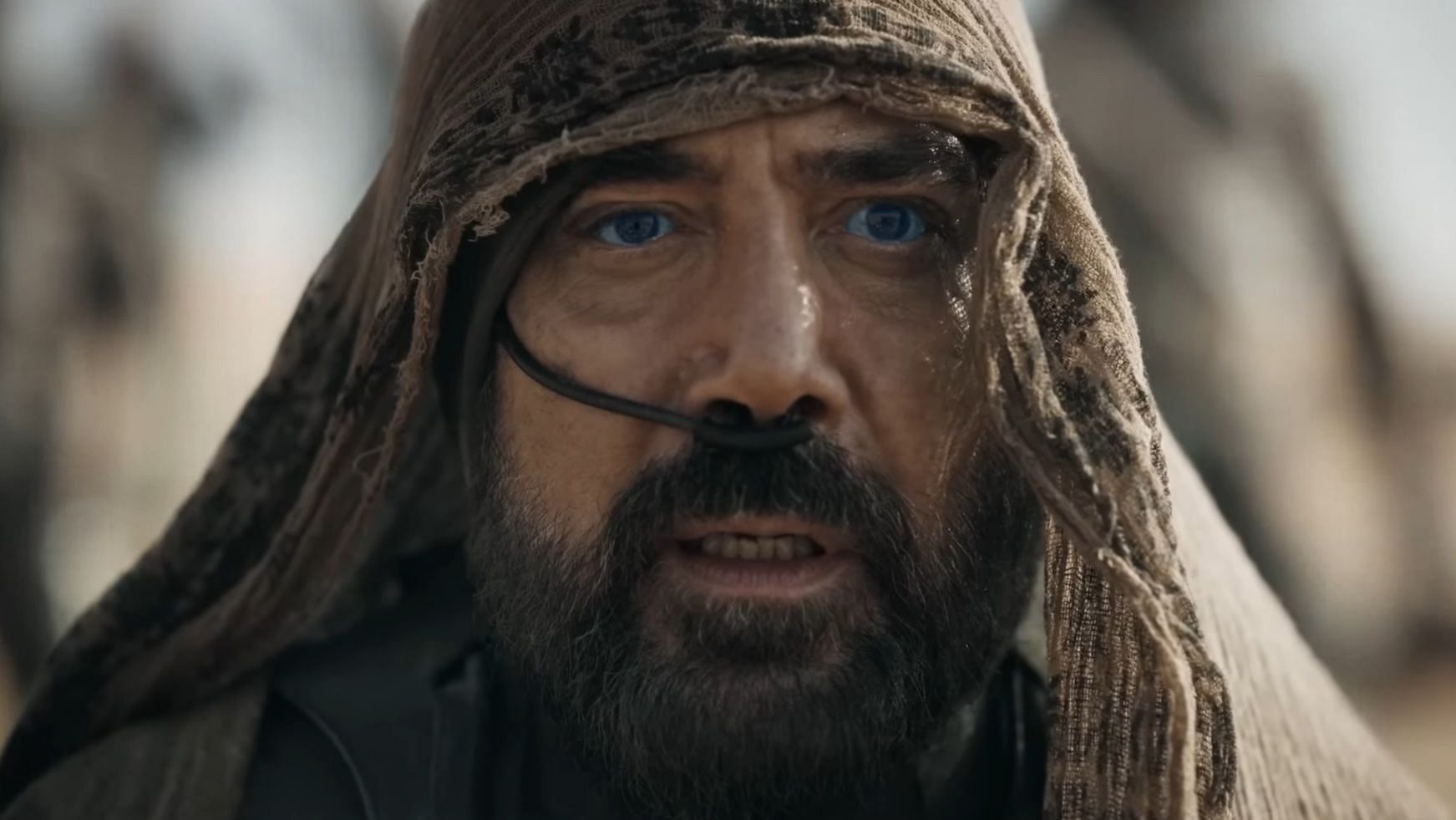 Javier Bardem as Stilgar in Dune: Part Two (Image via Warner Bros. Pictures, Dune: Part Two Trailer, 01:48)