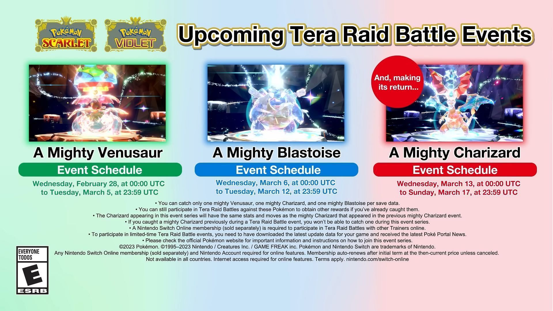 Tera Dragon Charizard will be making its return starting on March 13th (Image via The Pokemon Company)