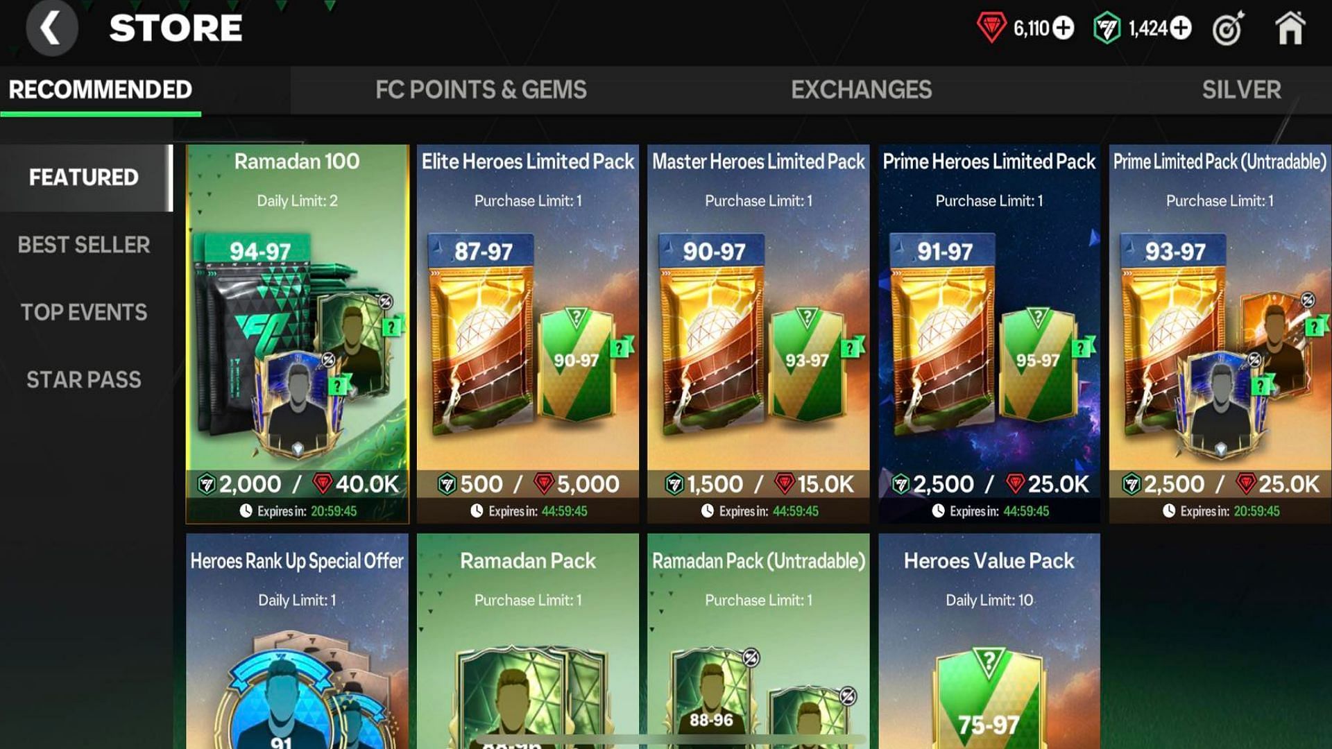 EA Sports has added various Ramadan packs in the Store (Image via EA Sports)