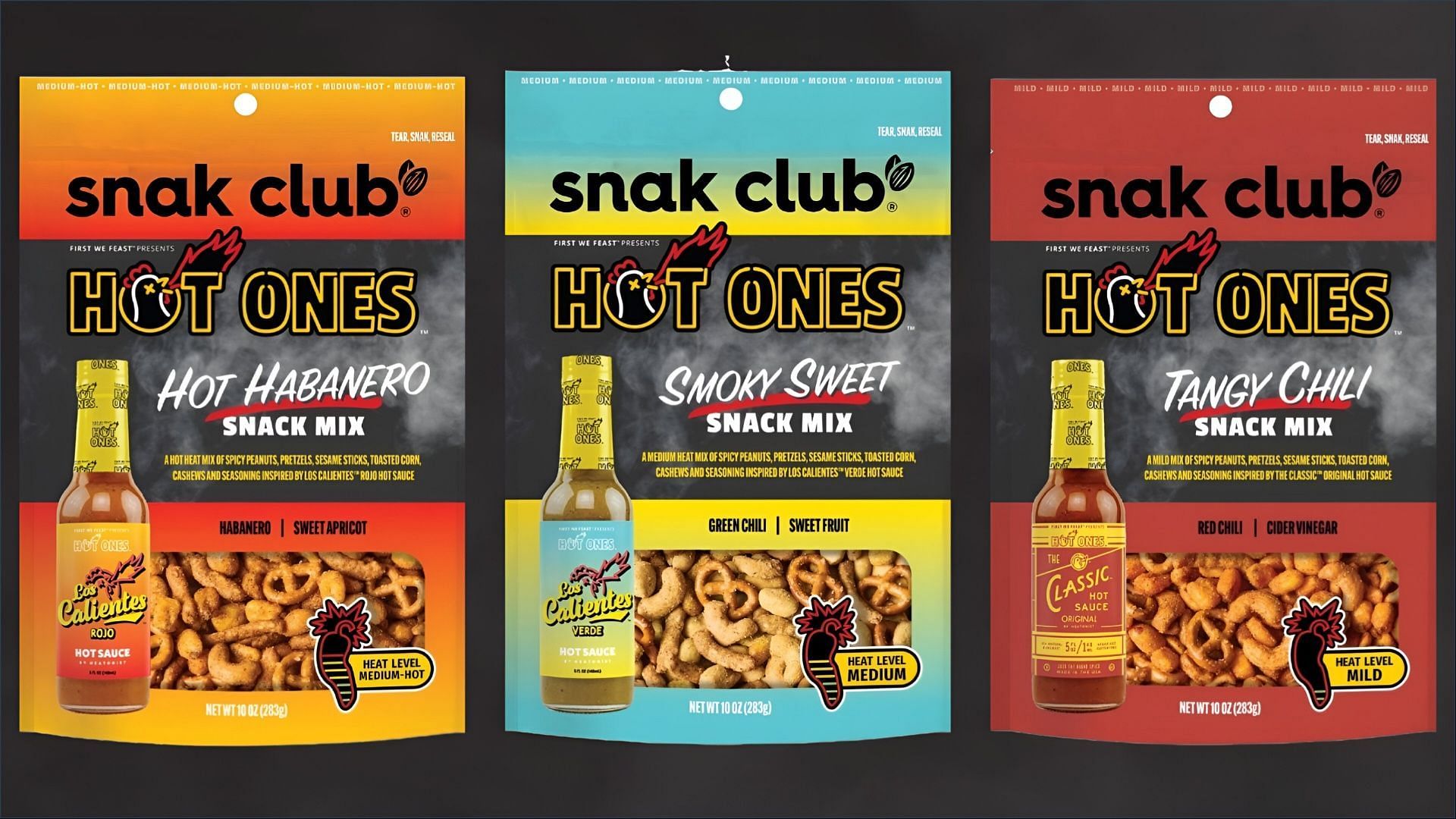 Snak Club introduces the spiciest snack mixes in partnership with Hot Ones hot sauces (Image via Snak Club)