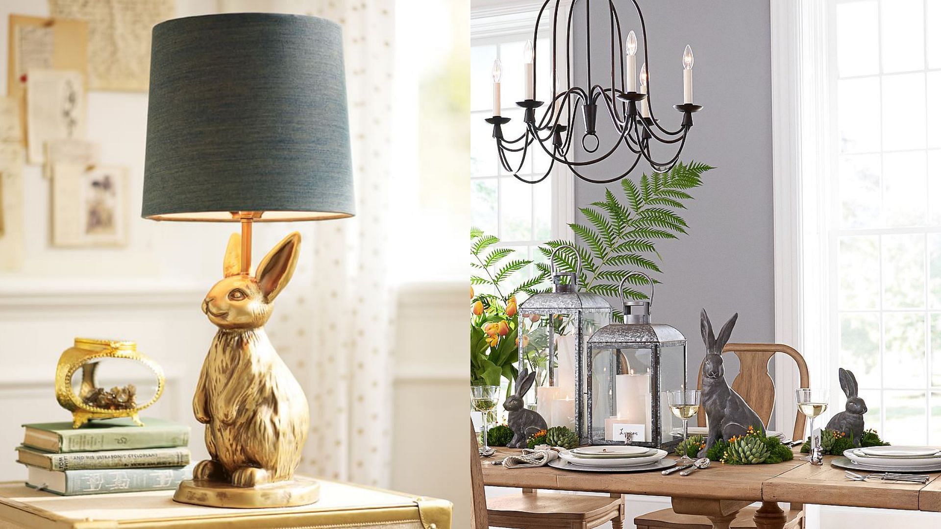 What is &lsquo;Rabbit decor&rsquo; trend? (Image via Pottery Barn, Pottery Barn Teen)