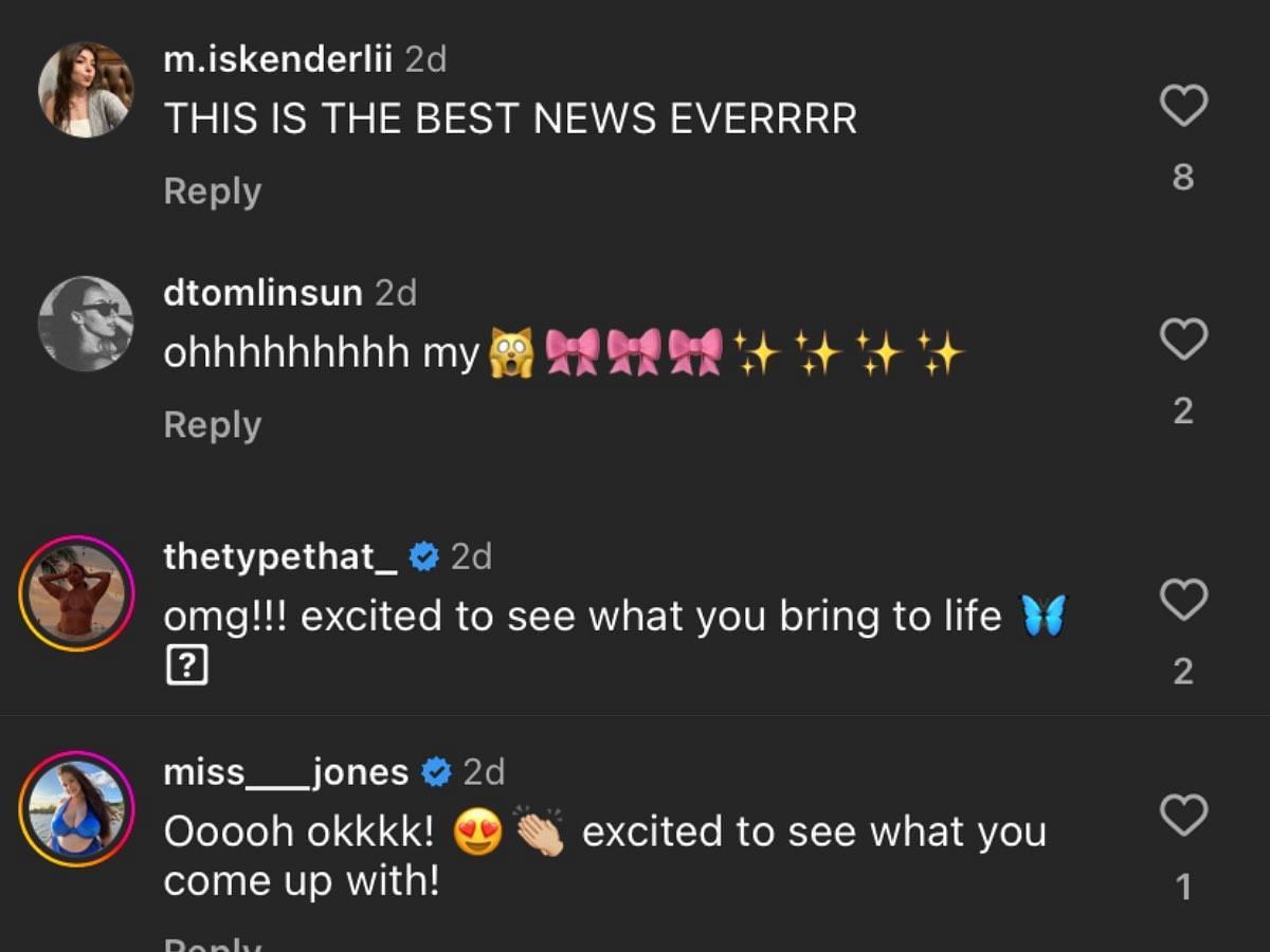 Fans express excitement at Djerf Avenue Beauty announcement (Image via Instagram/ @matildadjerf)