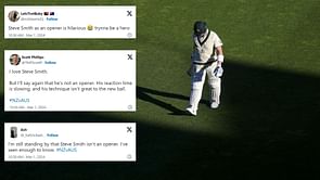 "Ruining his test average by choosing to open" - Twitter reacts as Steve Smith departs for a duck in 1st AUS vs NZ Test