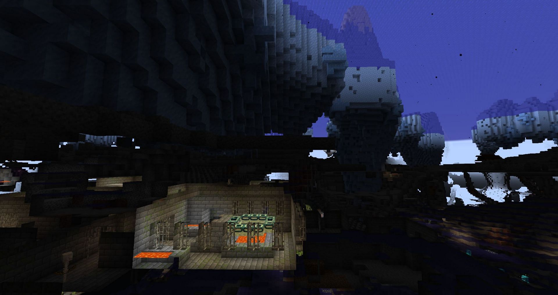 This seed&#039;s closed end portal is right below the surface. (Image via Mojang)