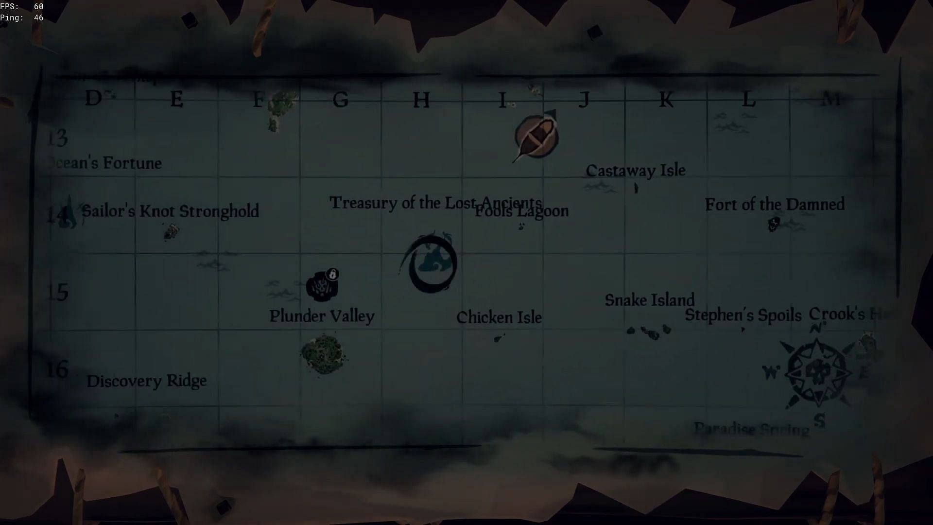 Mermaid Shrines are marked on the map with this green icon (Image via Rare)