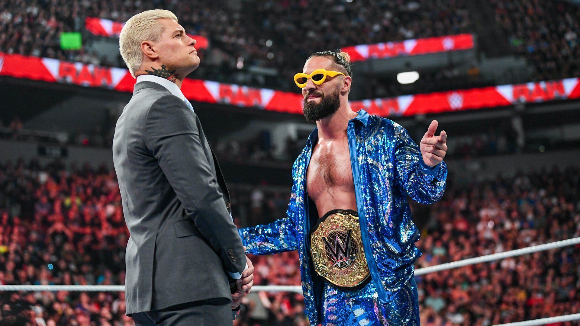 Seth Rollins and Cody Rhodes on WWE RAW.