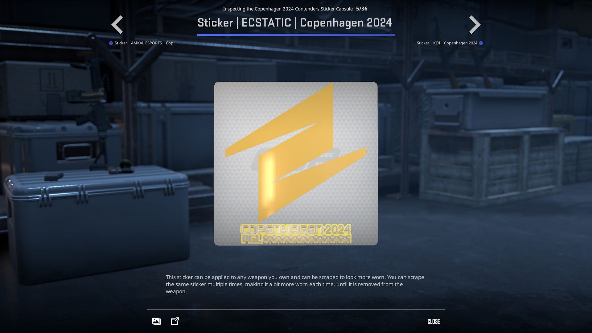 ECSTATIC sticker (Image via Valve)