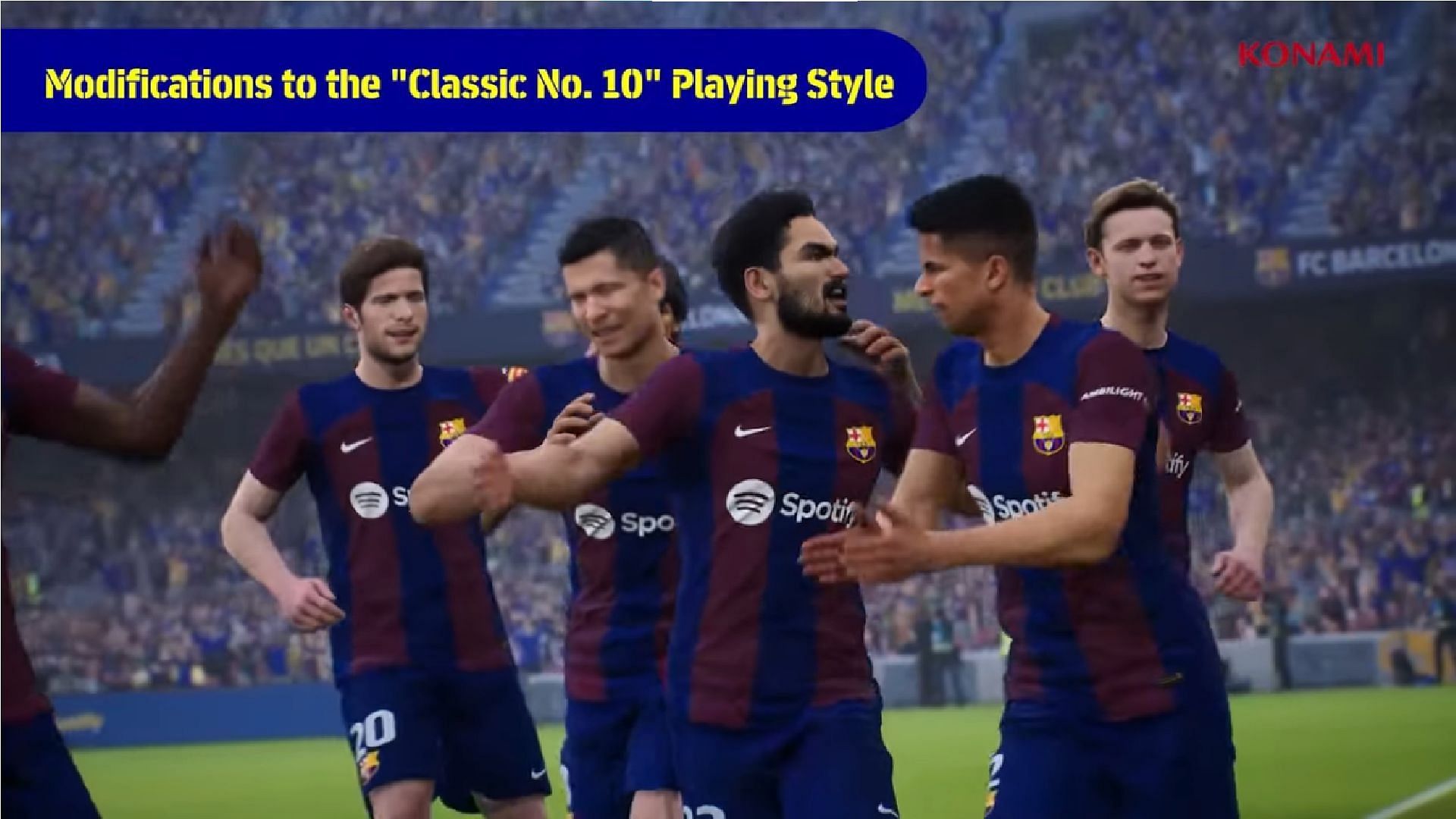 There are some adjustments made to the play style of the No.10s to make build-ups scarier than ever (Image via Konami)