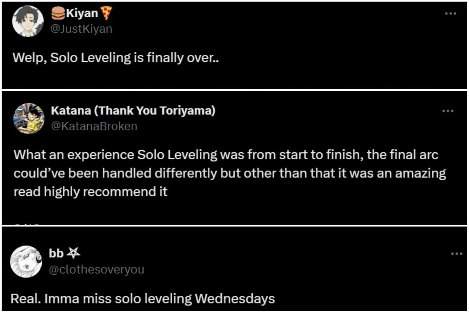 Fans react to Solo Leveling manhwa ending (Image via X)