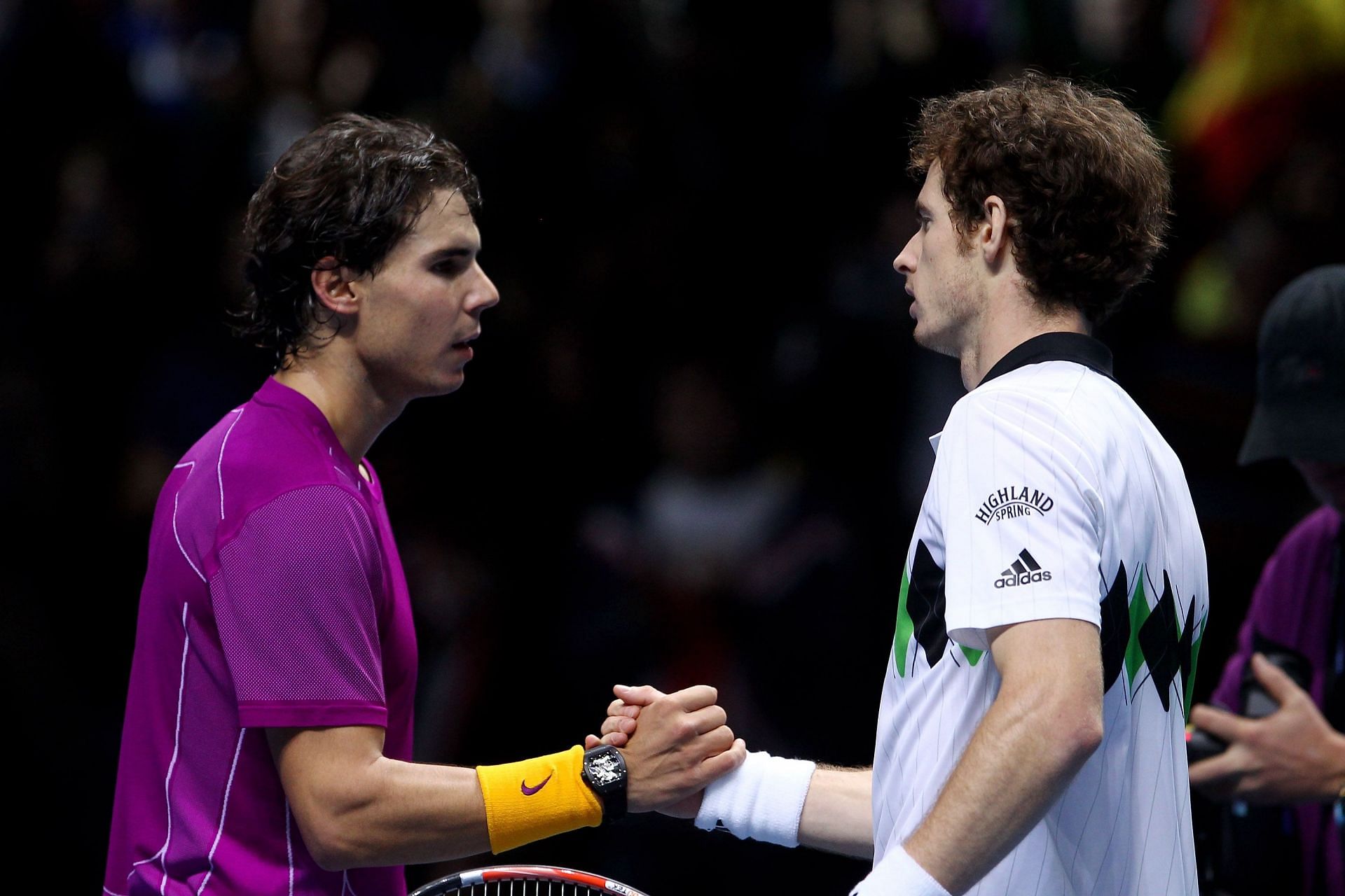 Rafael Nadal and Andy Murray pictured at the 2010 ATP World Tour Finals