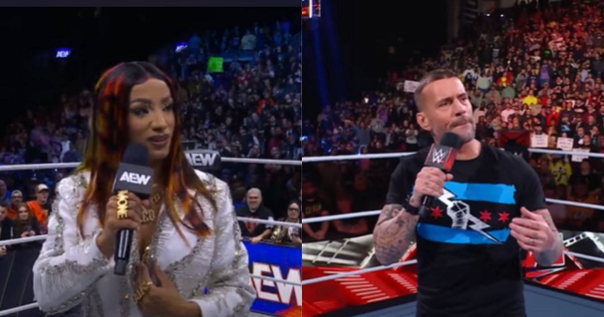 Mercedes Mone (left) and CM Punk (right) [Photos from AEW and WWE YouTube handles]