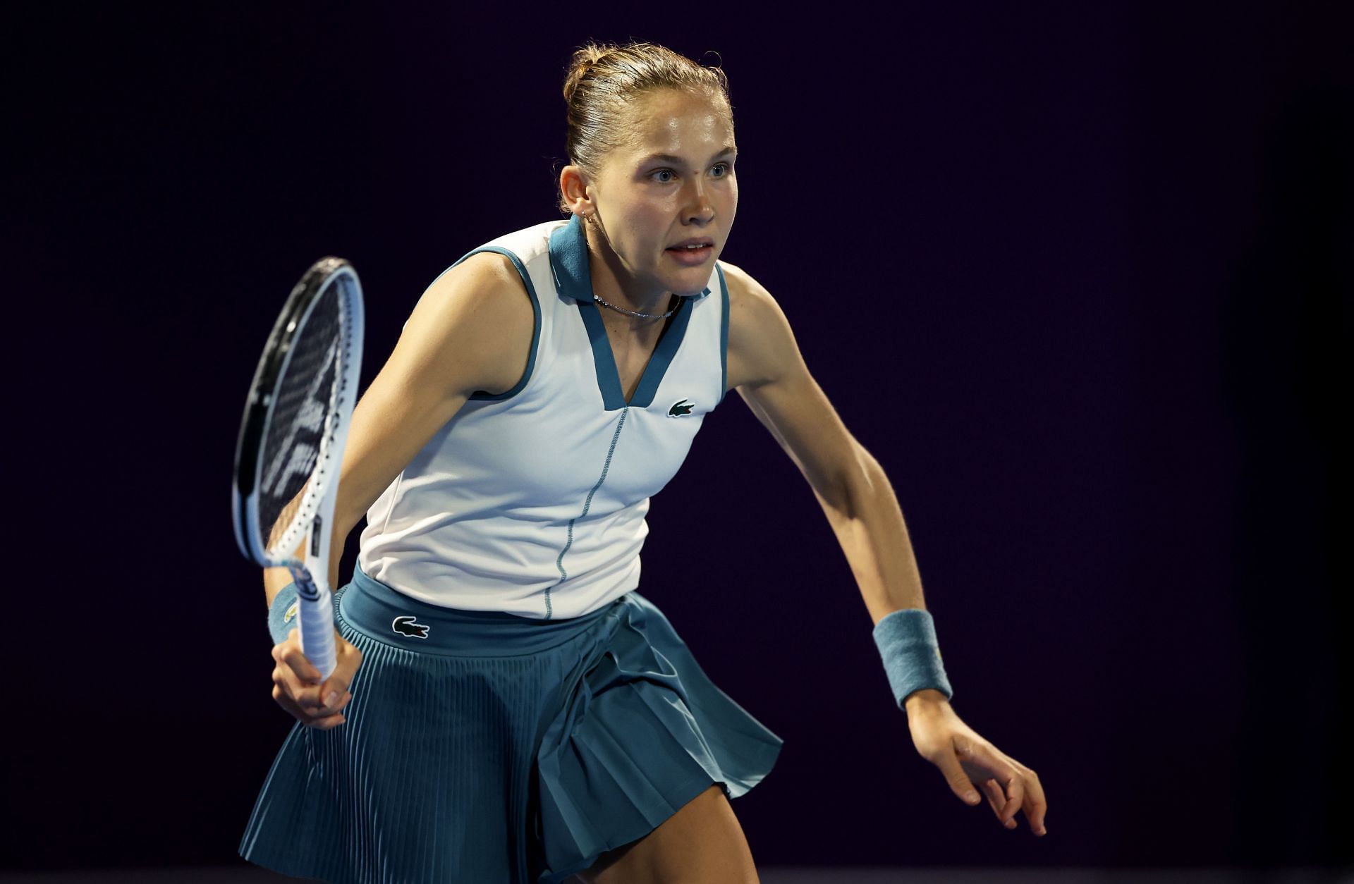 Erika Andreeva at the 2024 Qatar Open.