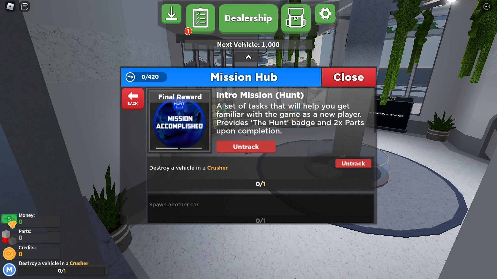 The Hunt mission (Image via Roblox)