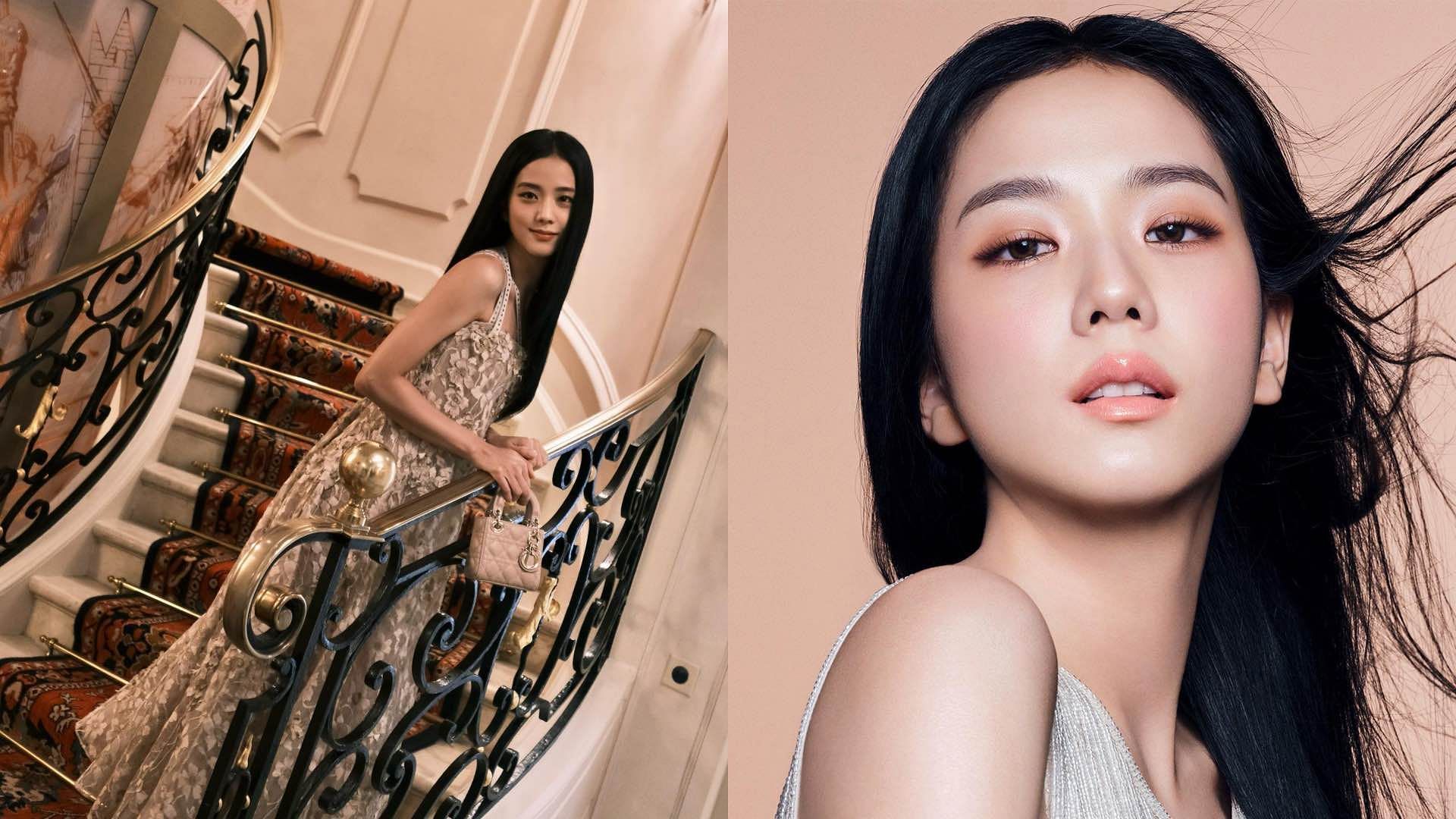 Jisoo stuns in new Dior campaign (Image via @diorbeauty, @sooyaaa_/ Instagram)