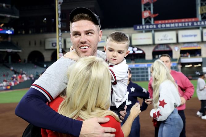 "Time please slow down" - Freddie Freeman's wife Chelsea counts down days until son Charlie matches her height