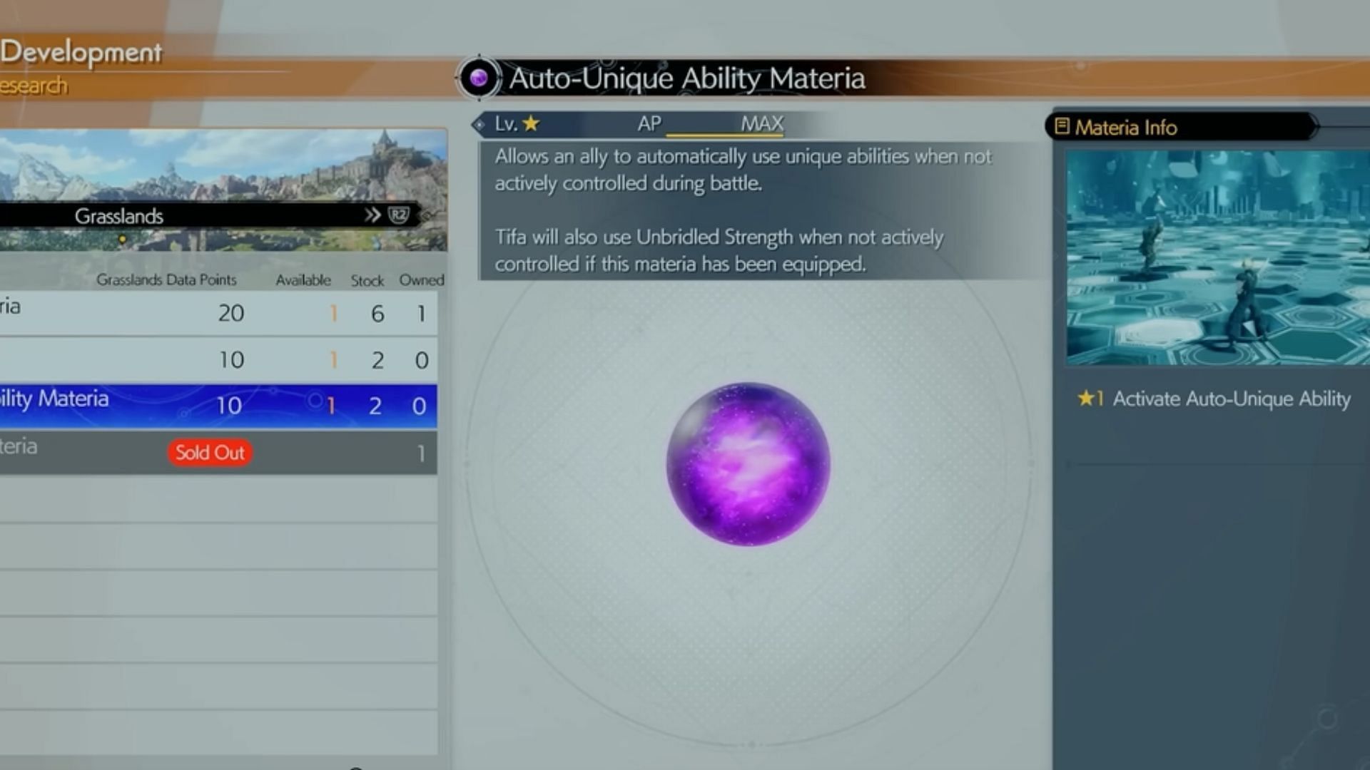 This Materia is also advantageous for Tifa (Image via Square Enix || YouTube/PhillyBeatzGames)