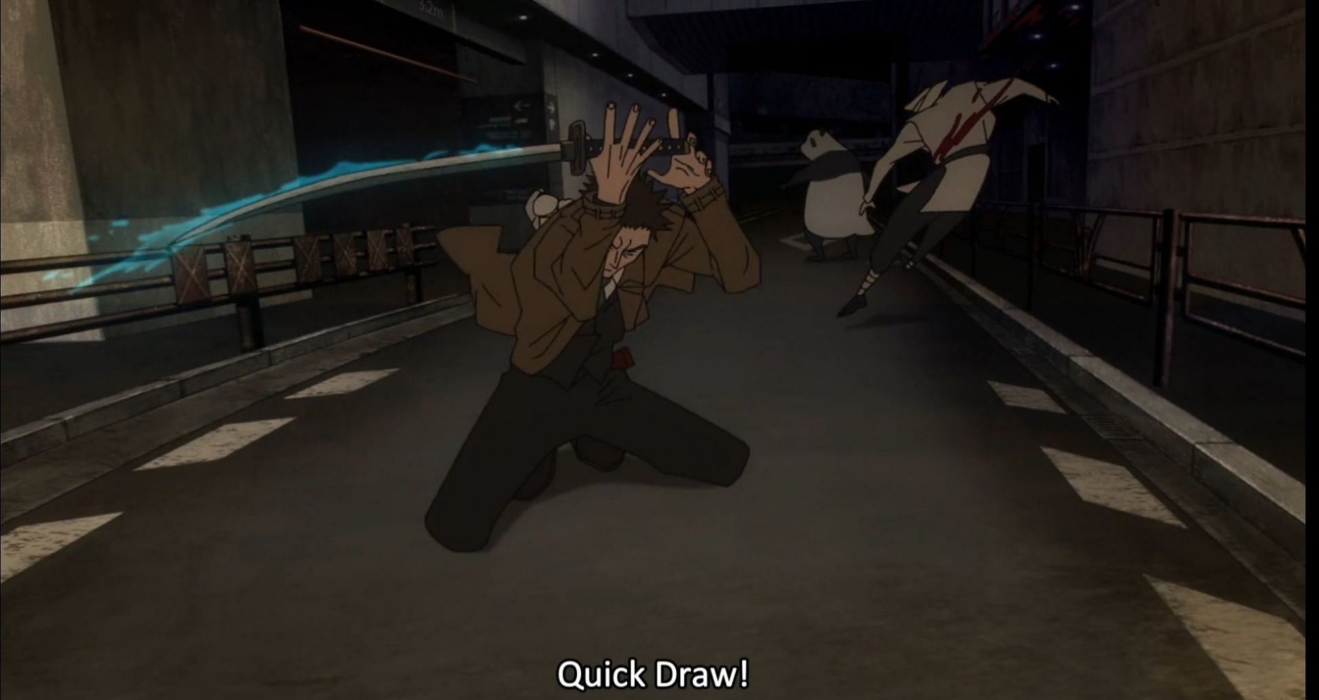 Kusakabe using the Batto-Sword Draw as seen in the anime series (Image via MAPPA)