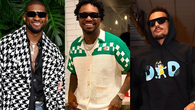Trae Young joins fans in laughter while reacting to Usher hilariously claps back at Funny Marco