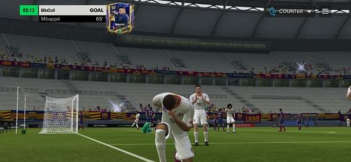 Precision and timing are the keys to comfortably score goals in EA FC Mobile (Image via EA Sports)