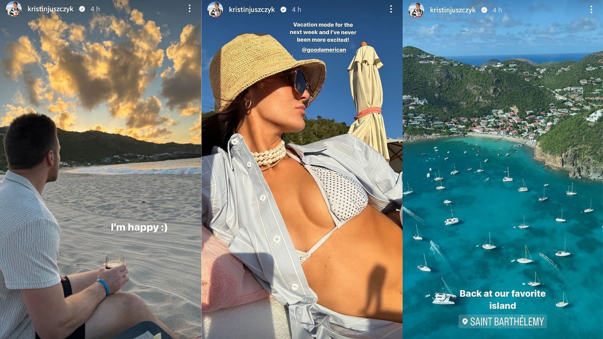 Pictures from Kristin and Kyle Juszczyk&rsquo;s vacation in Saint Barthelemy