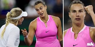 "Peyton Stearns actually told me at the net 'I had you' and she was right" - Aryna Sabalenka on her 'lucky' comeback win in Indian Wells 2R