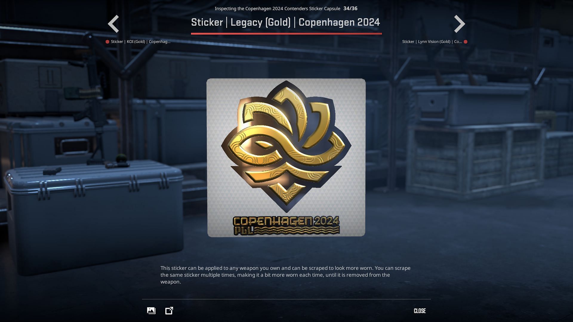 Legacy Gold sticker (Image via Valve)