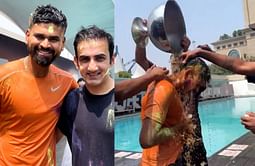 [Watch] "Bura na maano, Holi hai!"- Shreyas Iyer, Gautam Gambhir and others celebrate Holi enthusiastically in KKR camp