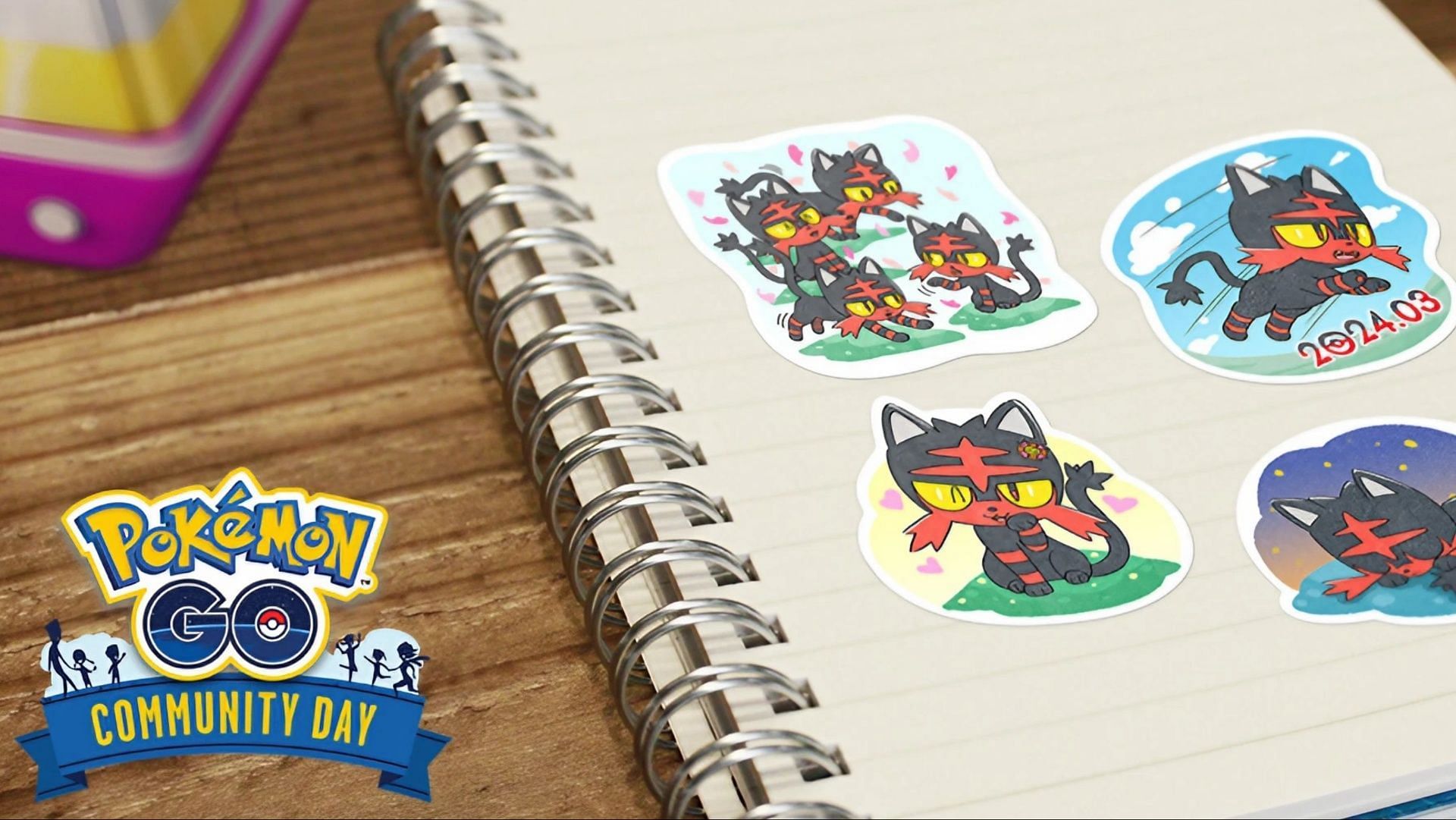 Litten Community Day Stickers (Image via Niantic)