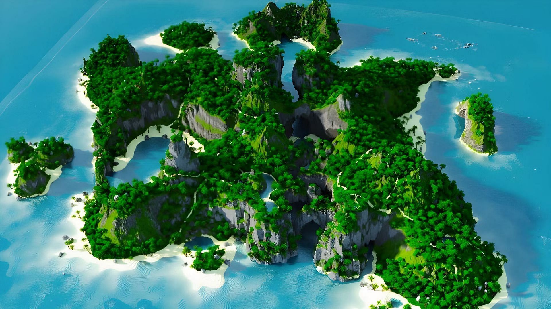 Tropical elements are always great to include in your Minecraft builds (Image via Youtube/Geet Builds)