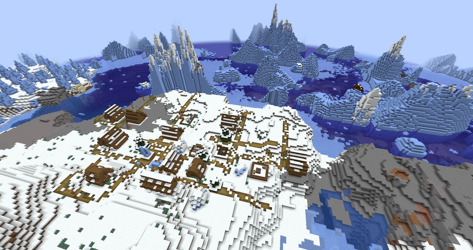 This seed has quite a gorgeous spawn (Image via Mojang)