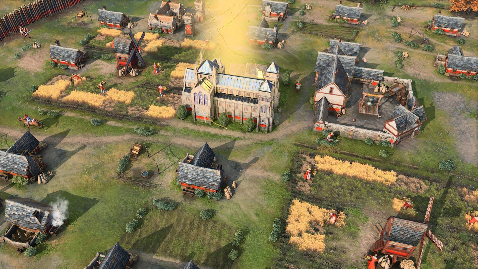 Age of Empire 4&#039;s building mechanics are intense (Image via Xbox Game Studios)