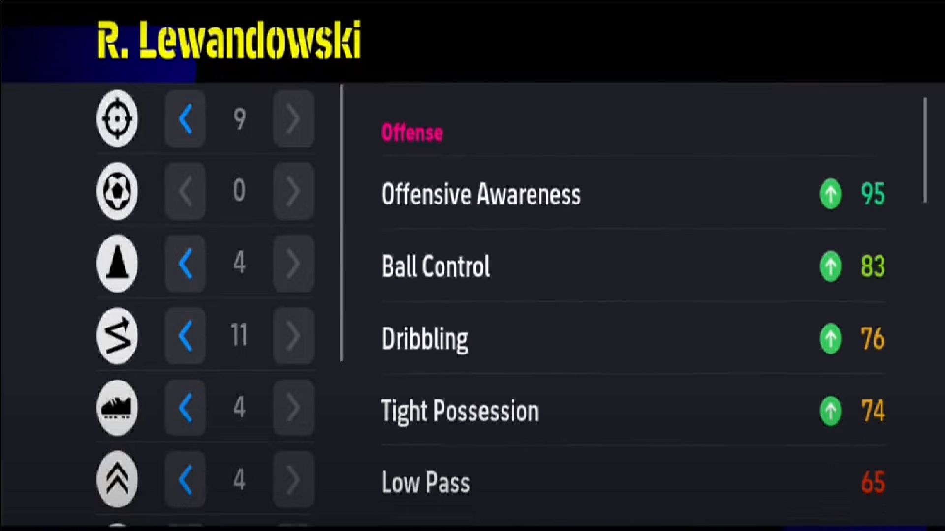 Here is how to train Lewandowski in eFootball 2024 (Image via Konami)