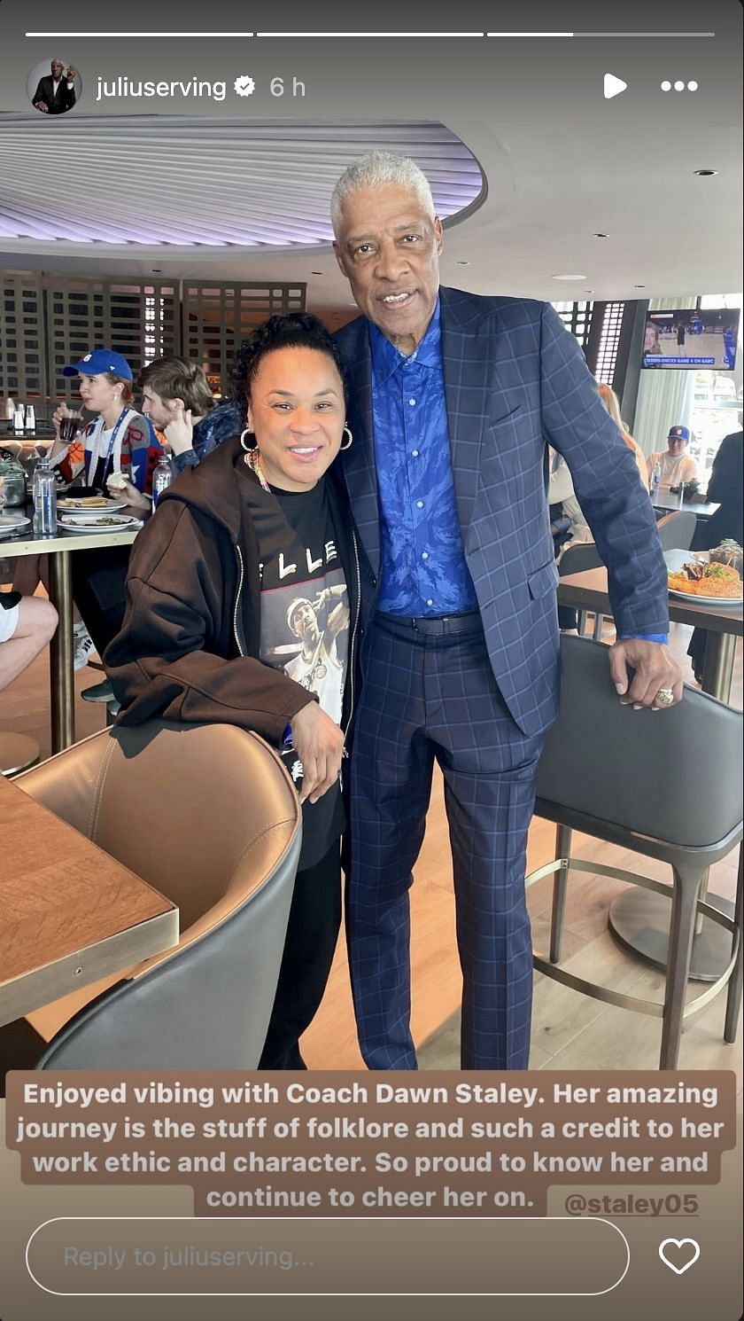 Julius Erving with Dawn Staley