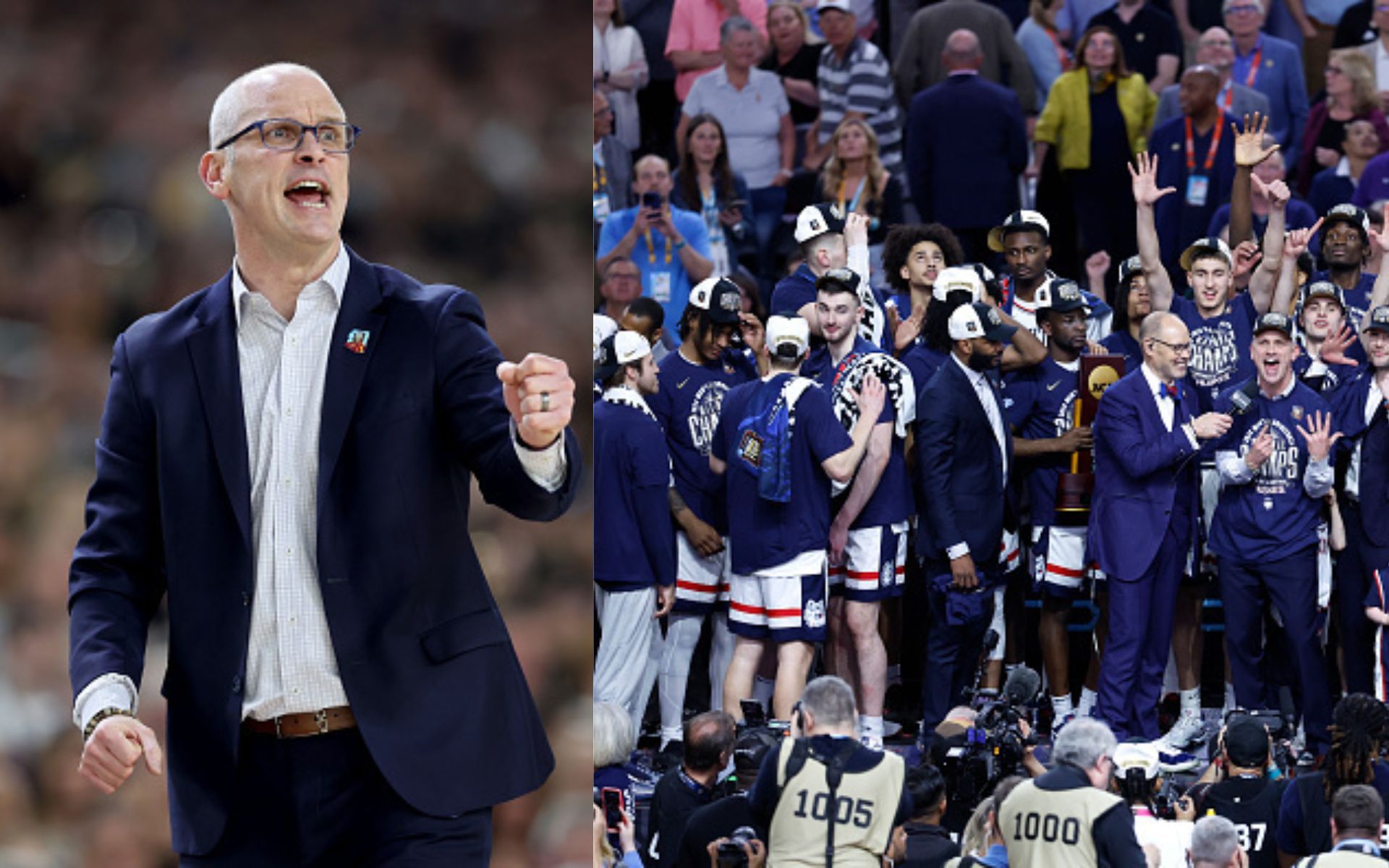 Dan Hurley (left); UConn Huskies (right)