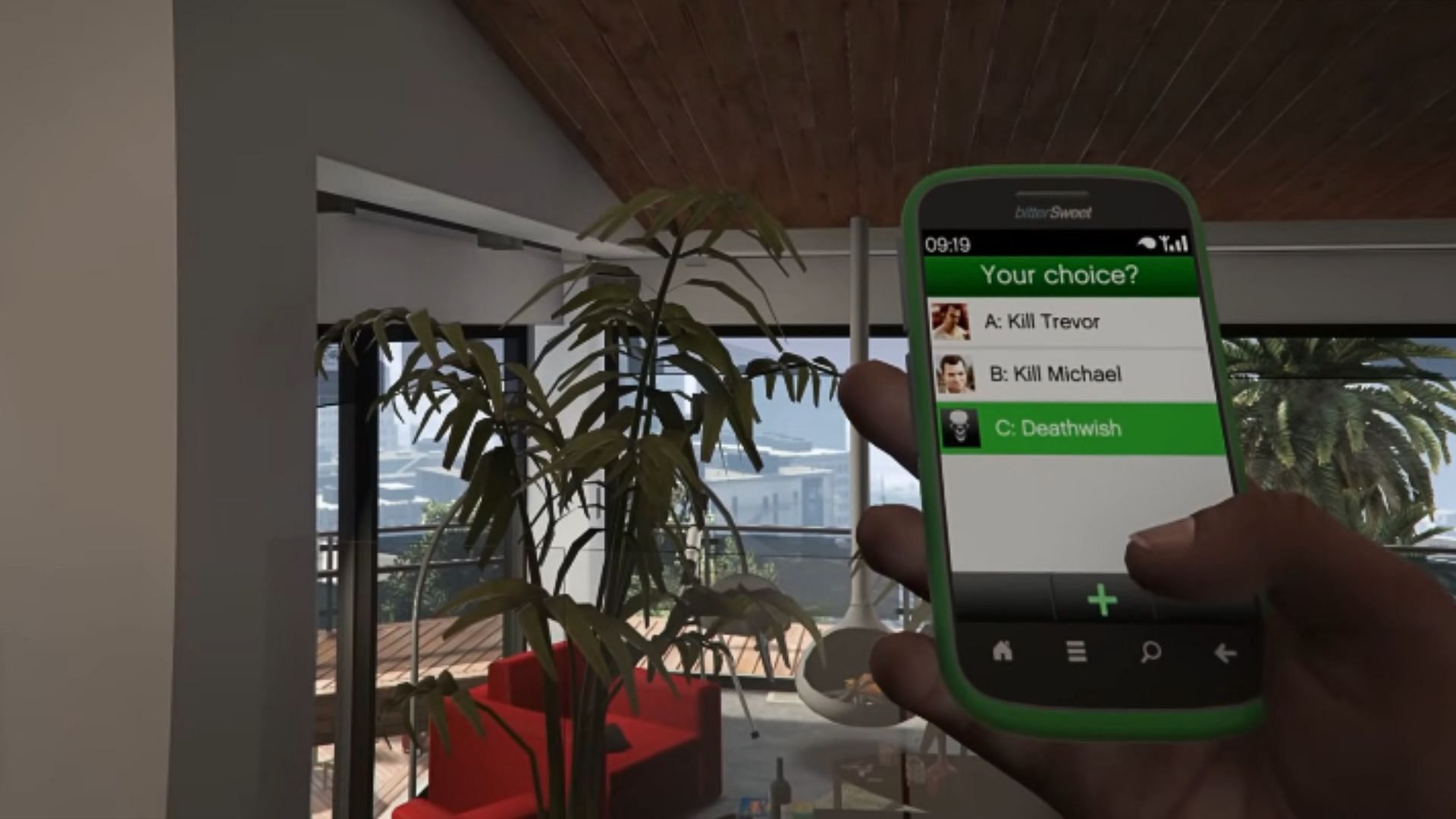 GTA 5 Deathwish is the third option (Image via YouTube/GTA Series Videos)