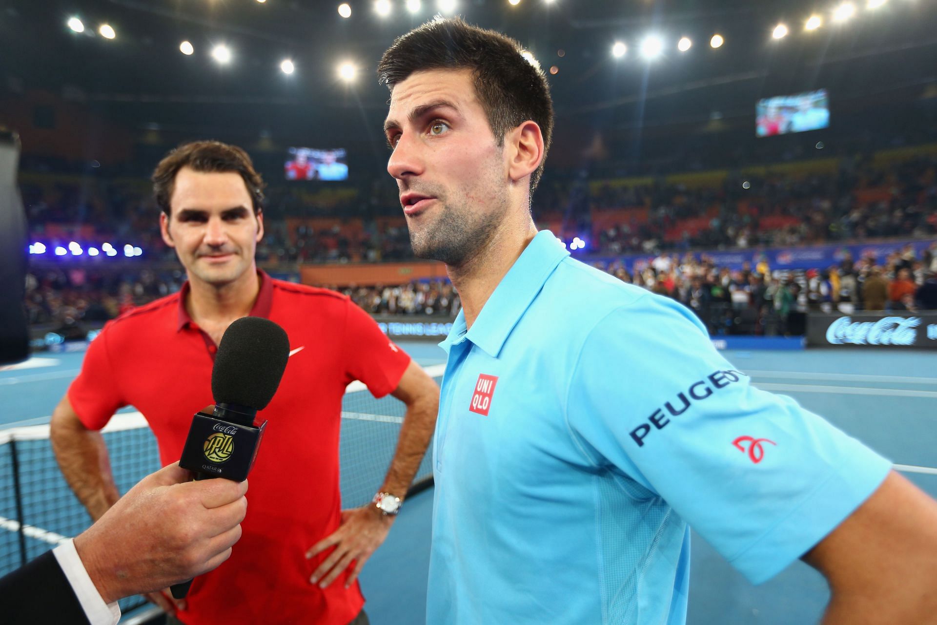 Novak Djokovic and Roger Federer faced each other in Delhi, India 10 years ago